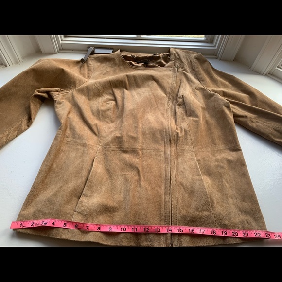 Dennis Basso Suede Tan Jacket size 1X - Picture 14 of 17